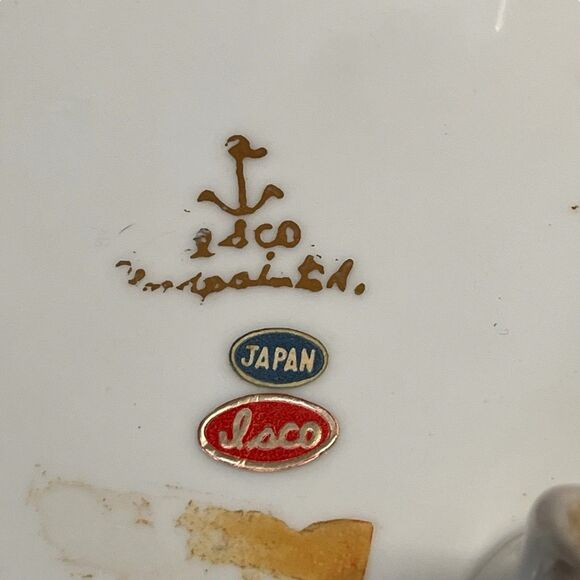 Vintage Handpainted 3 Footed Floral Hinged Trinket Box Porcelain Roses by Isco - Picture 16 of 16